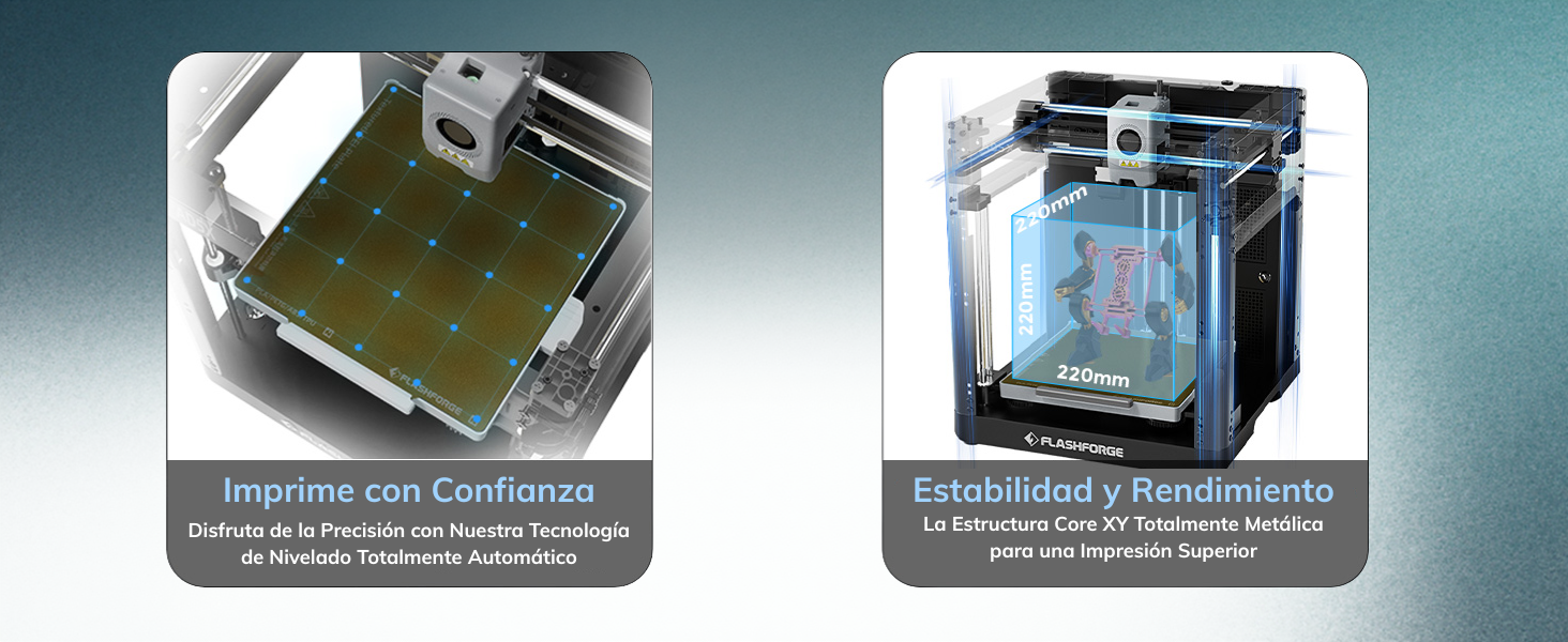Además, incluye pantalla táctil intuitiva, boquillas intercambiables y compatibilidad con una amplia variedad de filamentos. Es la opción ideal para quienes buscan una impresora confiable, veloz y fácil de usar, tanto en proyectos personales como profesionales.